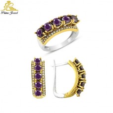 Gümüş Taşlı Set